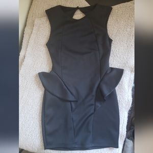 Arden B medium peplum black dress
